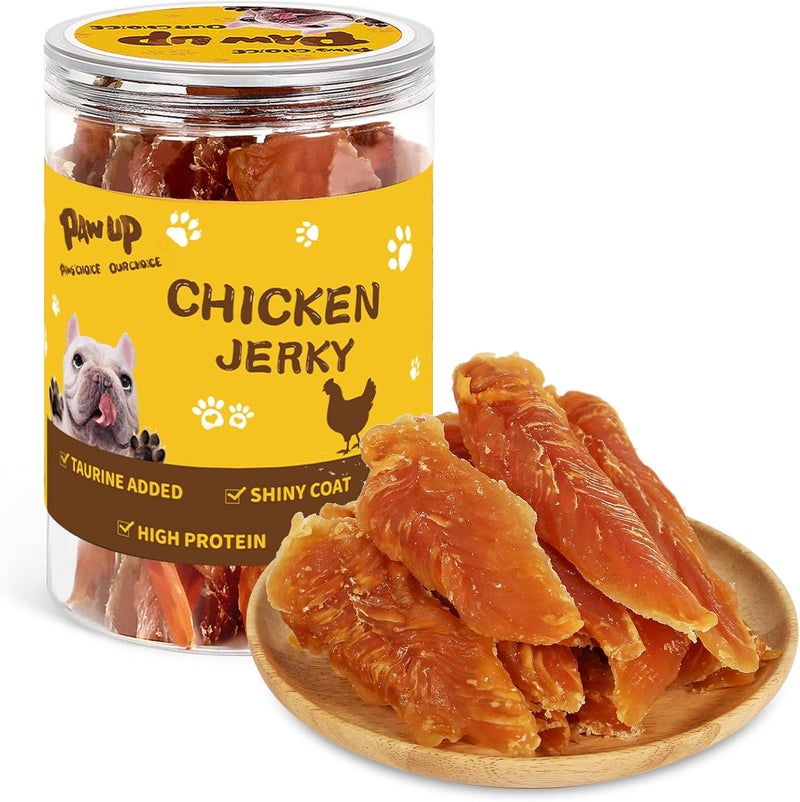 PAWUP Chicken Jerky Dog Treats, Human Grade Chicken Tender, All Natural High Protein Jerky for Dog, Rawhide-Free, No Artificial Flavors, 12.5 oz - Image 1